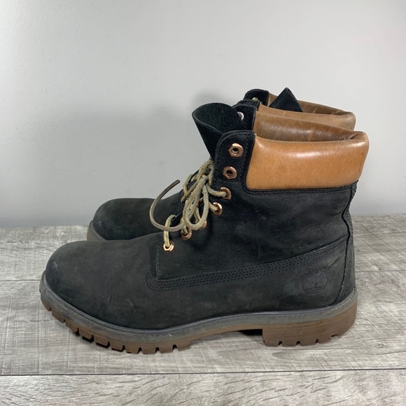 Timberland A19MW Waterproof 6” Men’s Black Leather Work Bootie Boots Size 11